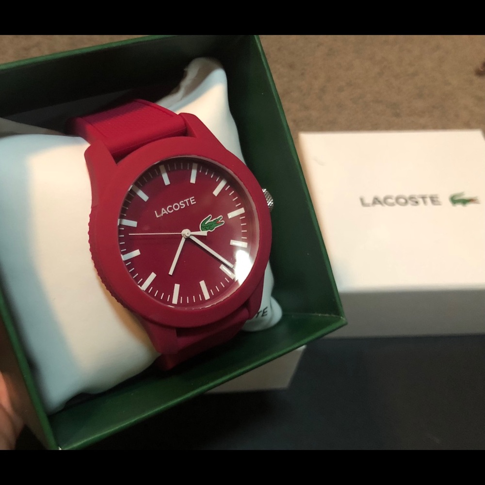 Pink Lacoste watch